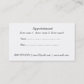 保健医オフィスアポイントメント医療 予約カード (裏面)