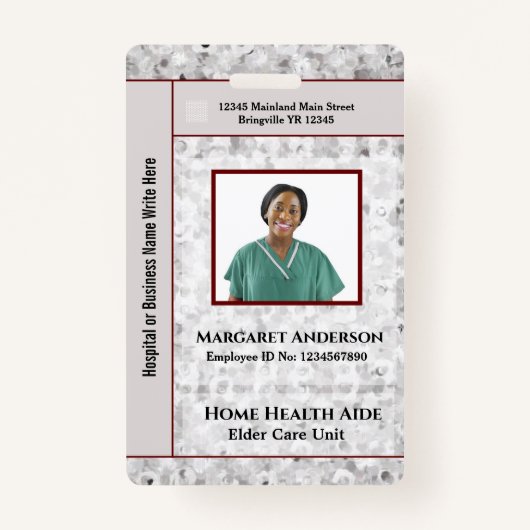 保健医療従事者IDの識別カスタム バッジ (正面)