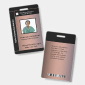 保健医療従事者ID識別カード バッジ (正面＆裏面)
