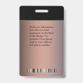 保健医療従事者ID識別カード バッジ (裏面)