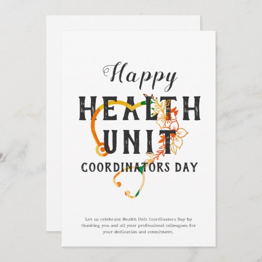 保健単位コーディネーター感謝ギフトカスタム シーズンカード (正面/裏面)