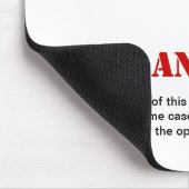 保健及び安全性の冗談のからかいの警告標識 マウスパッド (コーナー)