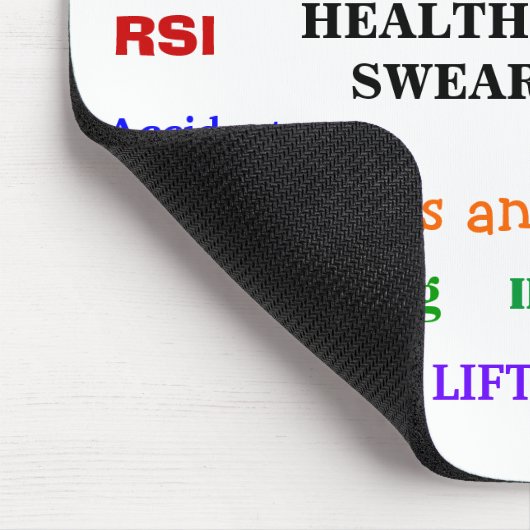 保健及び安全性はおもしろいな不敬な言葉を迷惑に マウスパッド (コーナー)