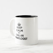 保免疫学者と呼ぶ ツートーンマグカップ (正面左)