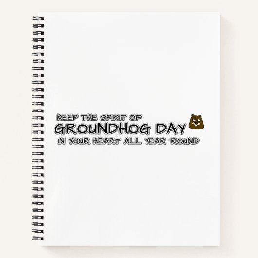 保全ハートのThe Spirit of Groundhog Day ノートブック (正面)
