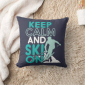 保冬のスキーおもしろい場の静か クッション (ブランケット)
