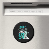 保冬のスキーおもしろい場の静か マグネット (インサイチュ (食洗機))