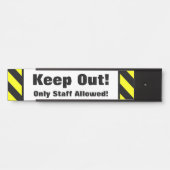 「保出て!」「スタッフのみ!」 はっきりしたドアサイン サインプレート (正面)