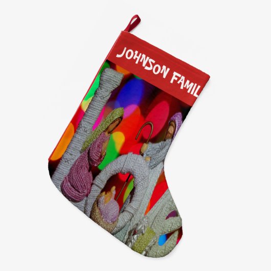 保出生と愛とクリスマス ラージクリスマスストッキング (正面 (吊り時))