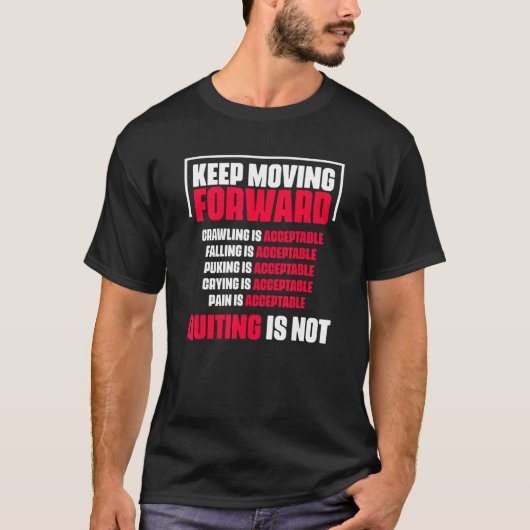 保前に進むやめのが悪い前向き Tシャツ (正面)