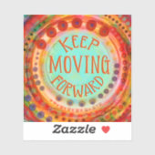 保前進カラフル勇気付けられる シール (シート)