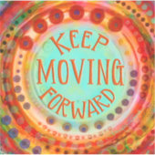 保前進カラフル勇気付けられる シール (正面)