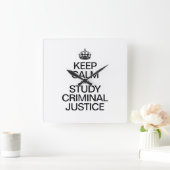 保勉強刑事裁判 スクエア壁時計 (ホーム)