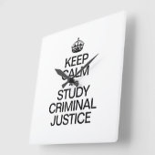 保勉強刑事裁判 スクエア壁時計 (傾斜)