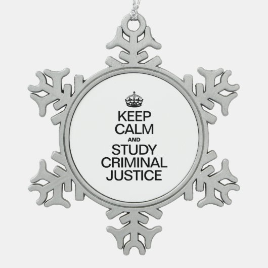 保勉強刑事裁判 スノーフレークピューターオーナメント (正面)