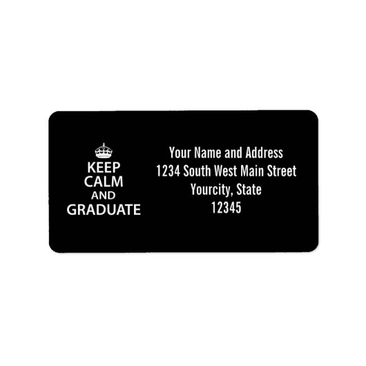 保卒業おもしろい ラベル (正面)