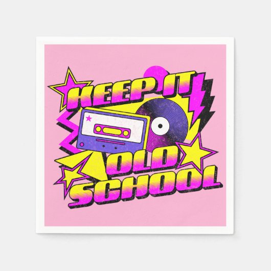 保古い学校 スタンダードカクテルナプキン (正面)