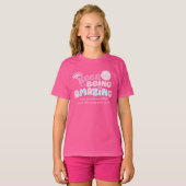 保名門私立校風の驚くべきスローガンsmilie顔ピンク tシャツ (正面フル)