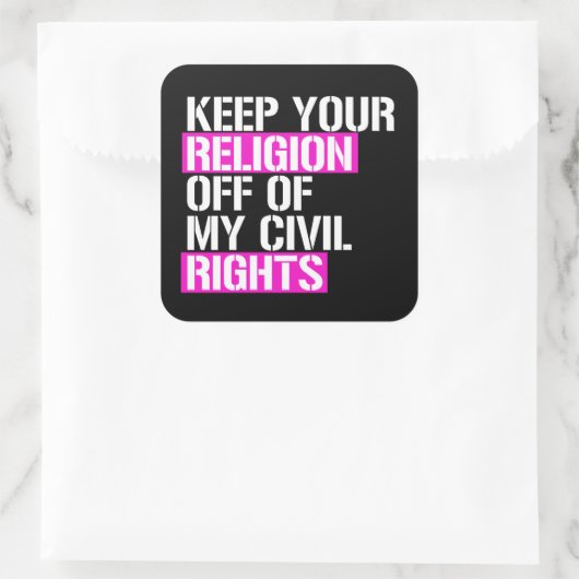 保君の宗教は僕の人権に反する スクエアシール (バッグ)