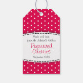 保存さくらんぼ赤フルーツラベルラベル ギフトタグ (裏面)