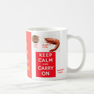 保存して下さいハマグリおよびカレーの車海老(Keep Calm and Carry On)を コーヒーマグカップ