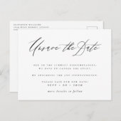 保存しないでください 日程変更のお知らせ 新しい日程発表 インビテーションポストカード (正面/裏面)