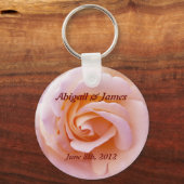 保存する日付キーチェーンpeach & pinkyバラ キーホルダー (正面)