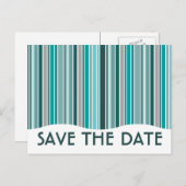 保存する日付：ストライプの curtain : 案内ポストカード (正面/裏面)