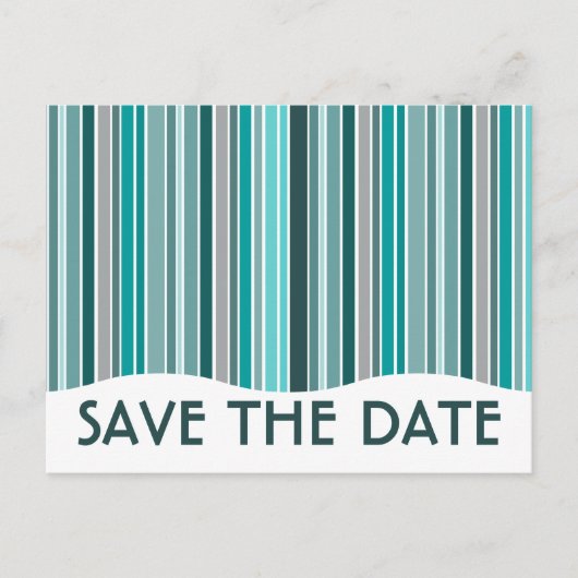 保存する日付：ストライプの curtain : 案内ポストカード (正面)