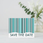 保存する日付：ストライプの curtain : 案内ポストカード (スタンド正面)