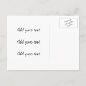 保存する日付，デイジーの花 案内ポストカード (裏面)