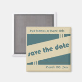 保存する日付：レトロ： マグネット (正面/裏面)