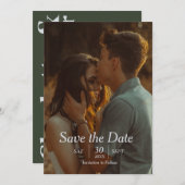 保存する日付：愛とコミットメントお祝い 招待状 (正面/裏面)