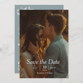 保存する日付：愛とコミットメントお祝い 招待状 (正面/裏面)