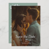 保存する日付：愛とコミットメントお祝い 招待状 (正面/裏面)