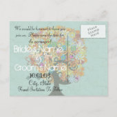 保存する日付 – 花の木 案内ポストカード (裏面)