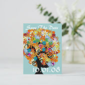 保存する日付 – 花の木 案内ポストカード (スタンド正面)