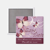 保存する日付：蝶： マグネット (正面/裏面)