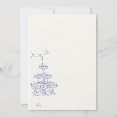 保存する日付：青よくはしゃぐお祝い 招待状 (裏面)