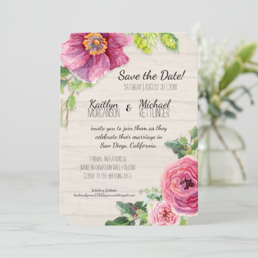 保存する日素朴木の水の色のバラ牡丹 セーブザデート (スタンド正面)