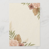 保存の日付: オリビア & リアム 招待状 (裏面)