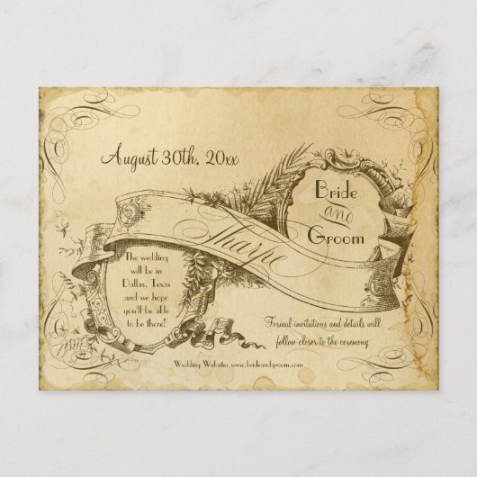 保存の日付 – ティーステンドヴィンテージテープ3 案内ポストカード (正面)