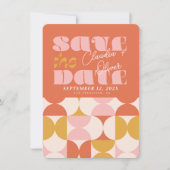 保存の日付, レトロ, アーカイブ写真, 70年代のピンク セーブザデート (正面)