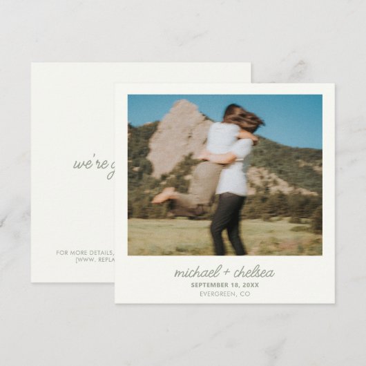 保存の日付 招待状 (正面/裏面)