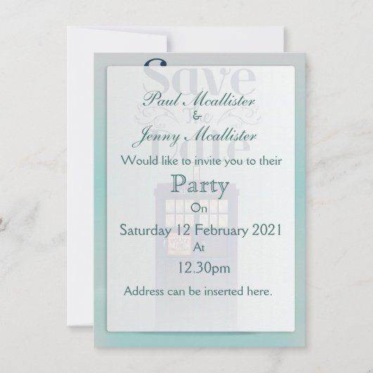 保存の日 イギリス警察ボックス 招待状 (正面)