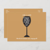 保存の日 ワイングラス 任意の色 ポストカード (正面/裏面)