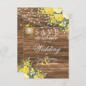 保存の日 木、ランタンと黄色の花 セーブザデート (正面/裏面)