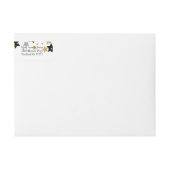 保存を結婚して日付の金ゴールドのグリッターは紙吹雪を主演します ラップアラウンドラベル (正面)