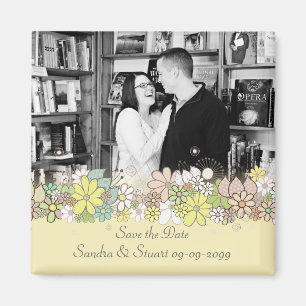保存を結婚して日付フレームは写真の記念品を加えます マグネット