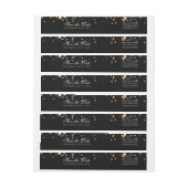 保存を結婚します日付の金ゴールドのハリウッドの魅力 ラップアラウンドラベル (シート)